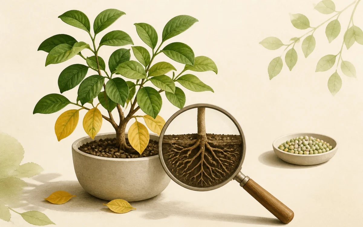 盆栽為什麼會黃葉？先別急著施肥！
